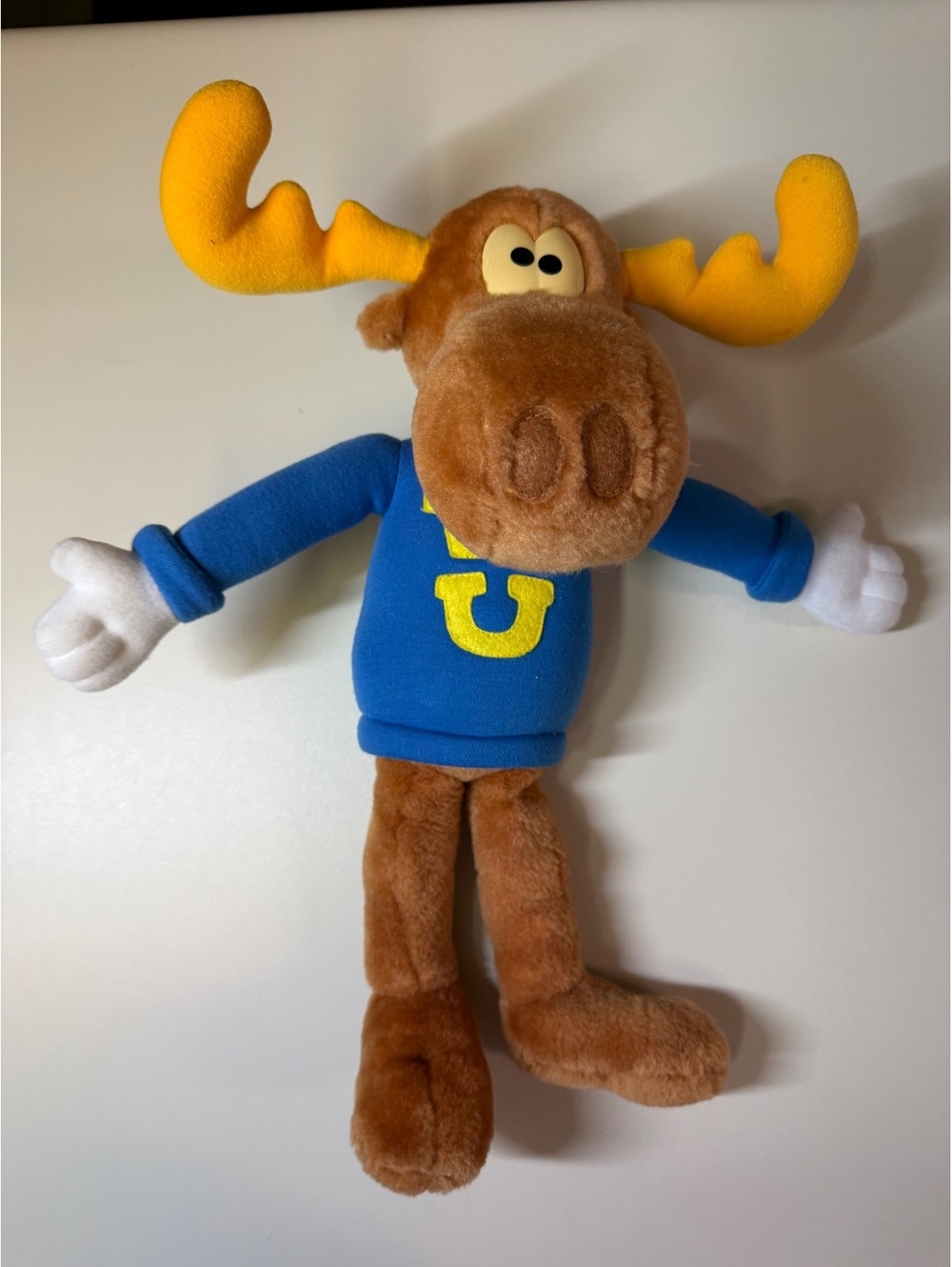 Rocky and Bullwinkle Plush Toy - Bullwinkle Moose with Blue Sweater